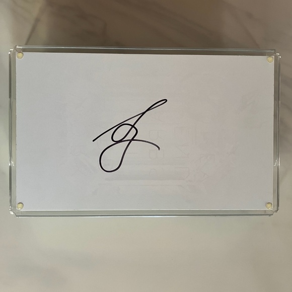 Ashley Longshore Autographed Acrylic Tray: "WORK HARD EAT CARBS SPEND MONEY" - Picture 3 of 5